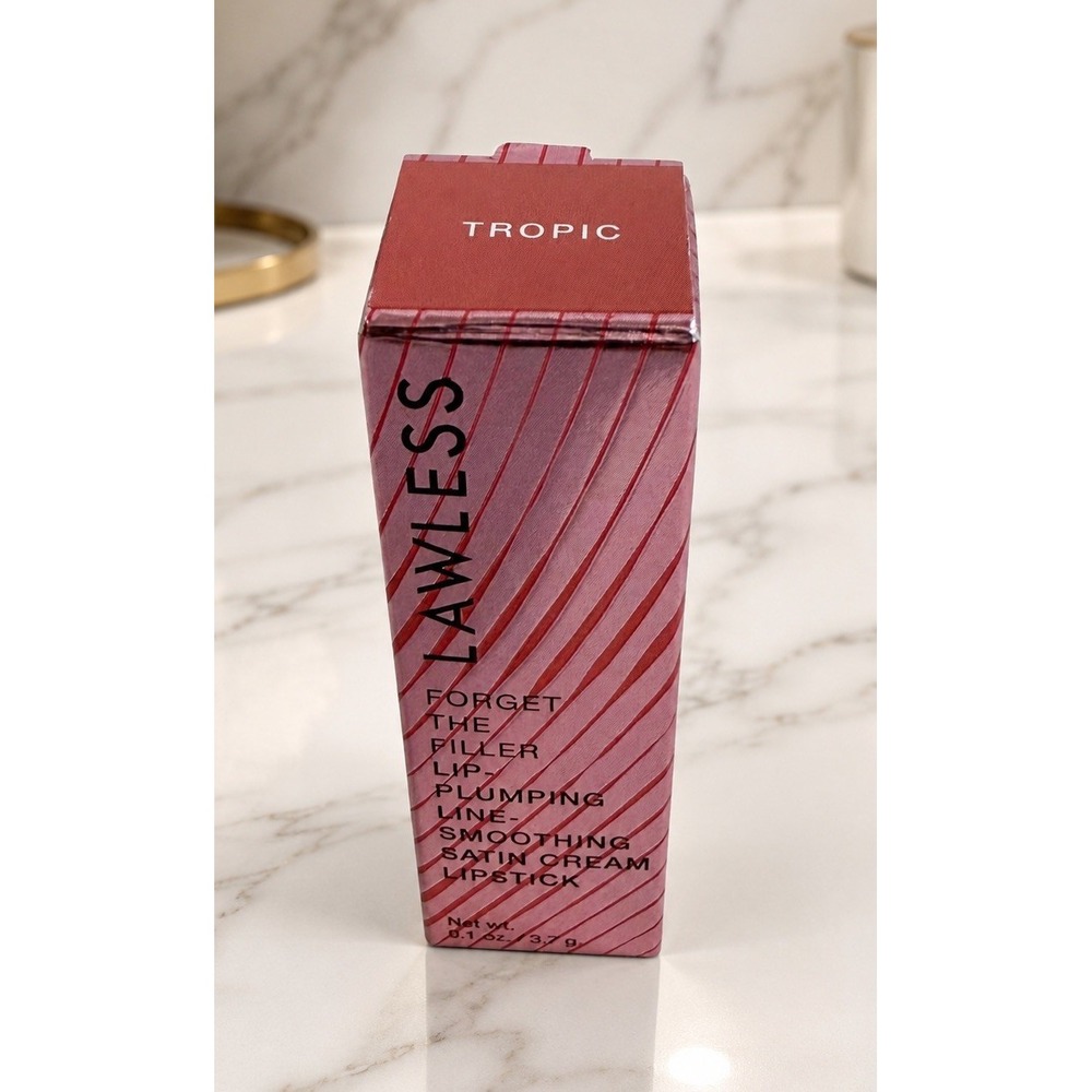 Lawless Forget The Filler Lip Plumping Line Smoothing SatinCream Lipstick Tropic